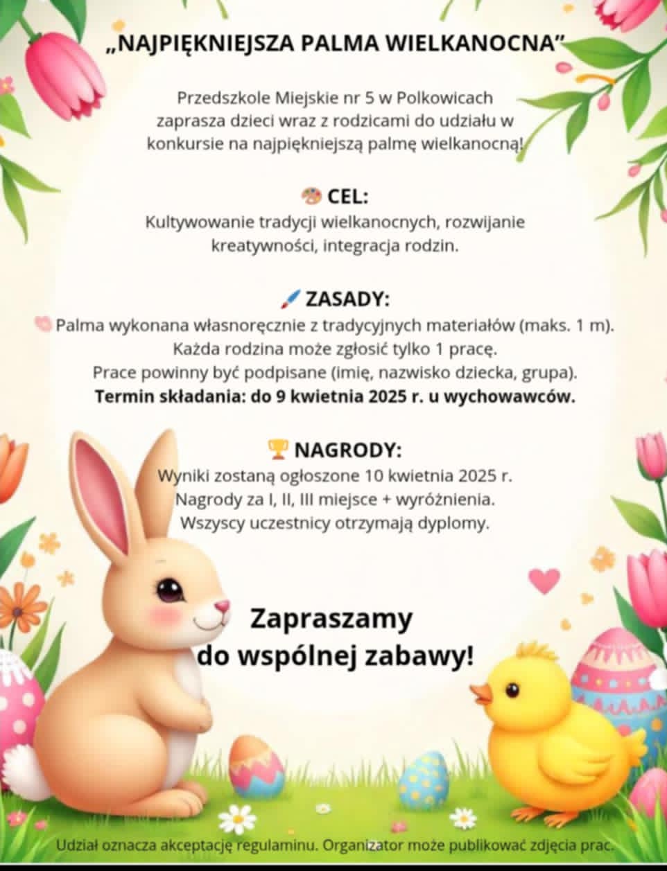 KONKURS NAJPIĘKNIEJSZA PALMA WIELKANOCNA