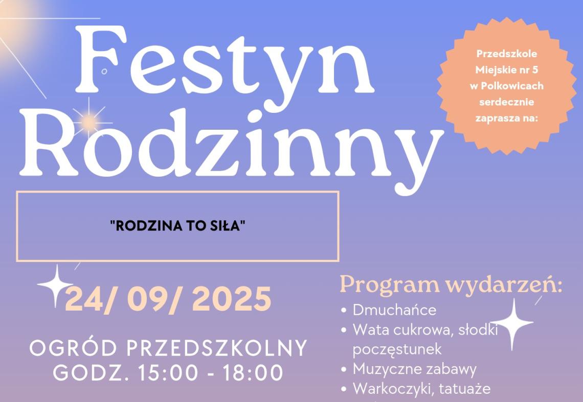Zaproszenie na Festyn Rodzinny